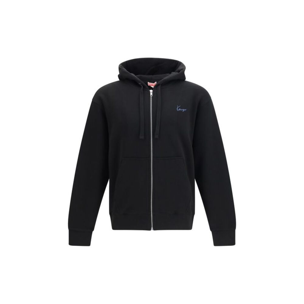 Kenzo Men Kenzio Signature Embroidered Cotton Zip Hoodie